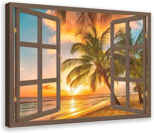 Sunset beach faux - beach,